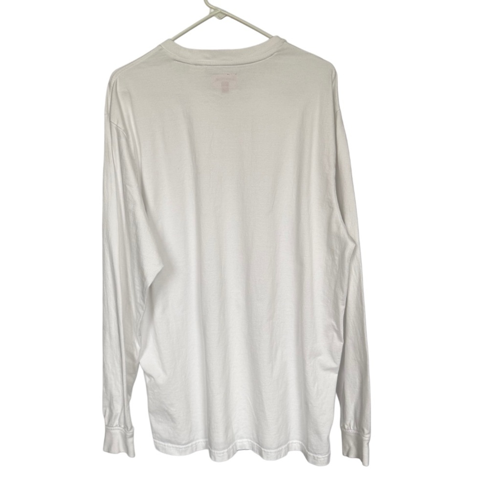 Supreme White Long Sleeve with Small Red Box Logo Patch XL Authentic - Picture 2 of 11
